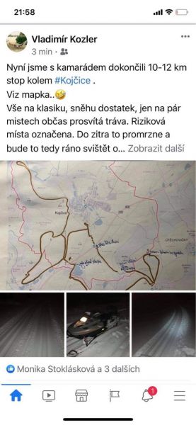 Běžecké tratě kolem Kojčic