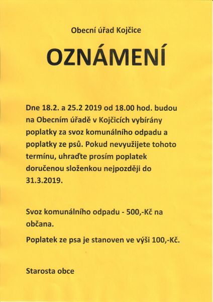 Poplatky za odpad a pejsky